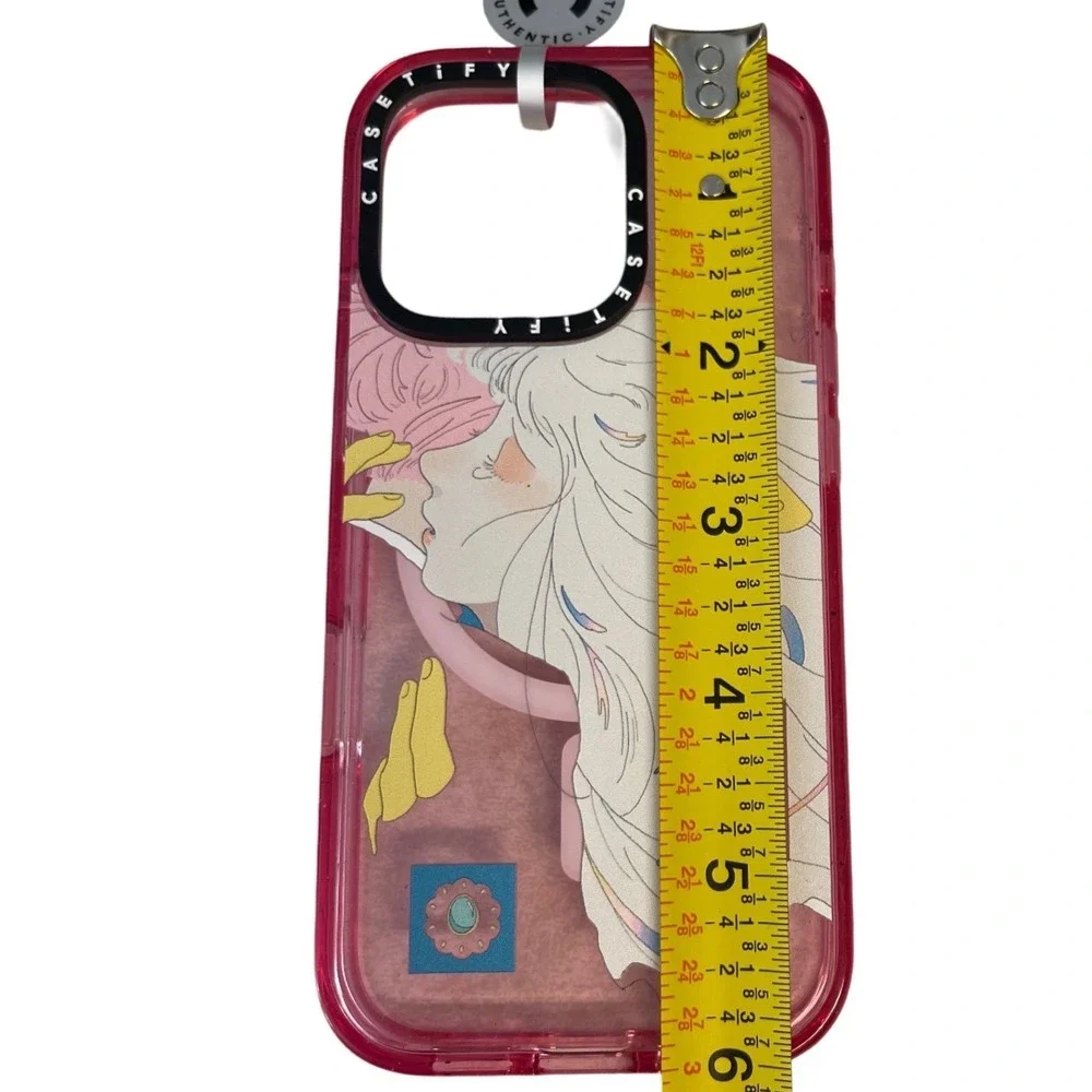 Casetify iPhone 14 Pro Max Case Pink Anime Girl Graphic MagSafe Impact Case